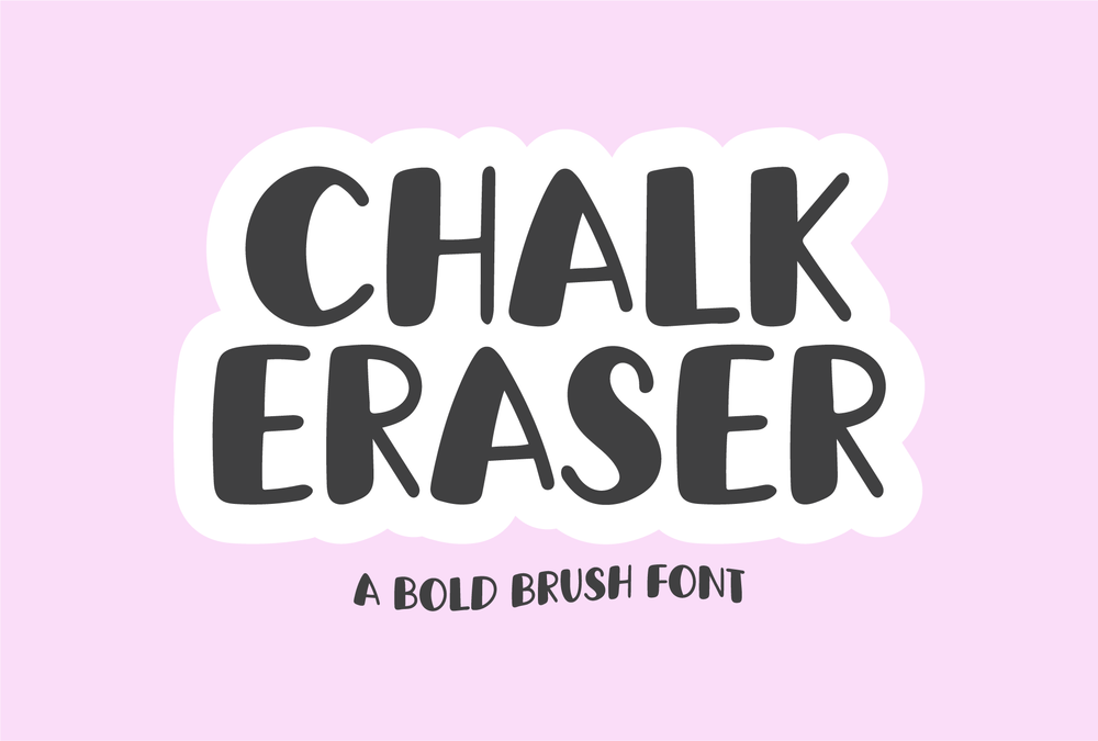 CHALK ERASER Brush Handwriting Font — BLUSH FONT CO.
